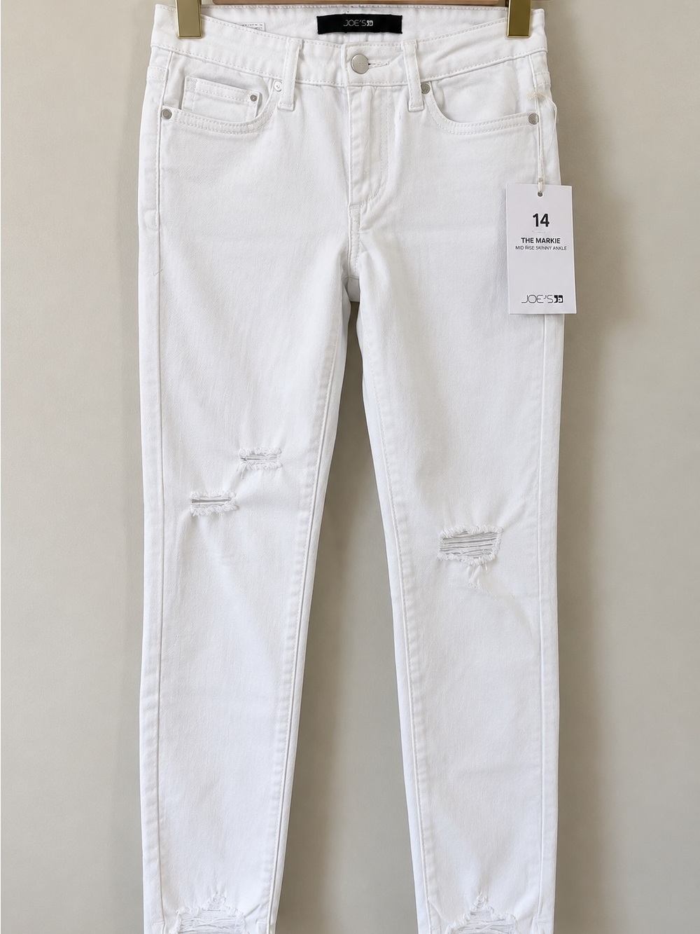 Joe's Jeans White Skinny Distressed The Markie Kids